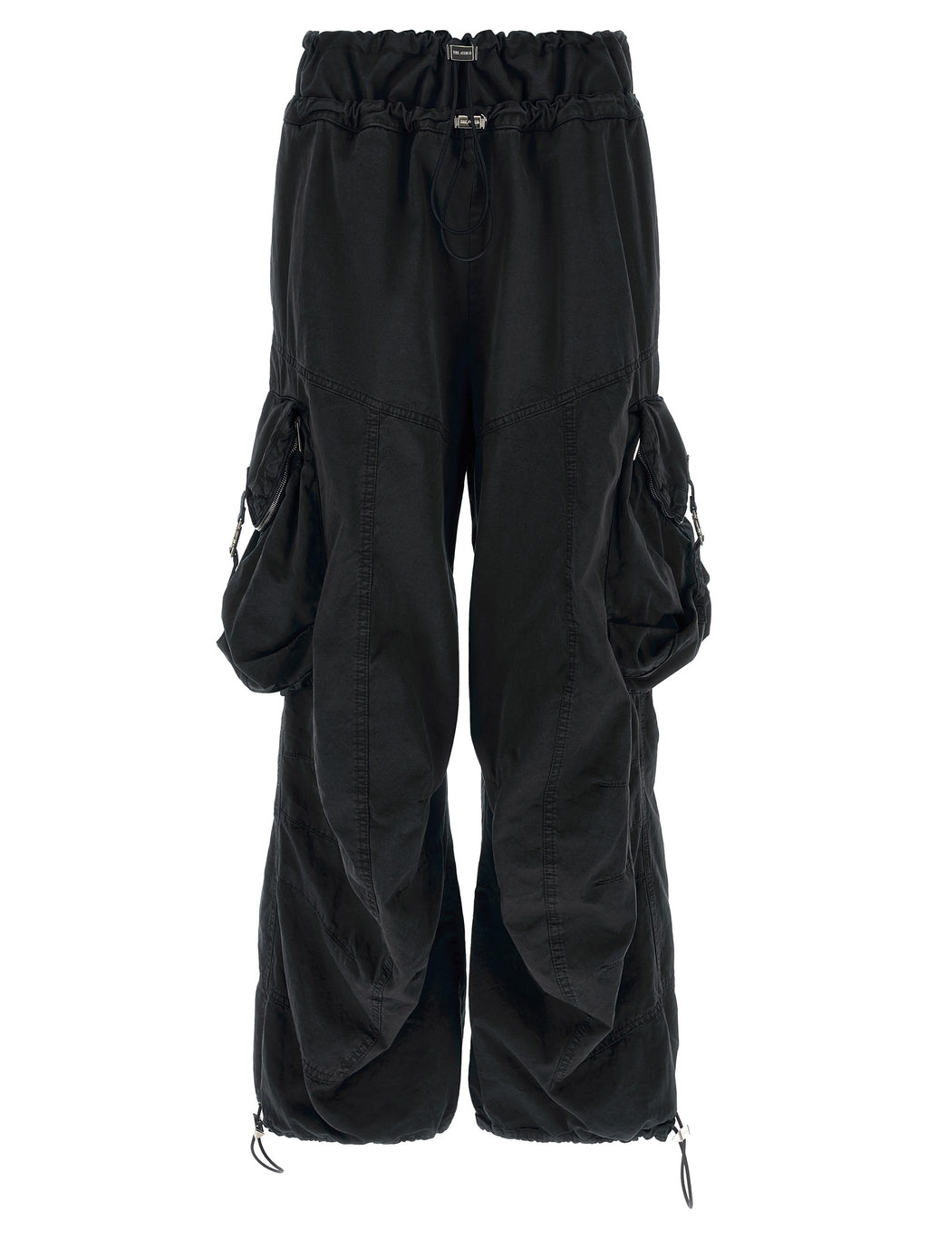 Black Cotton Cargo Pants
