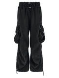 Black Cotton Cargo Pants