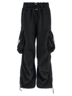 Black Cotton Cargo Pants