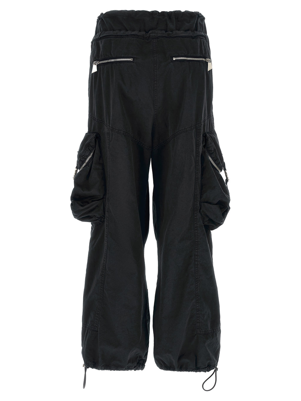Black Cotton Cargo Pants
