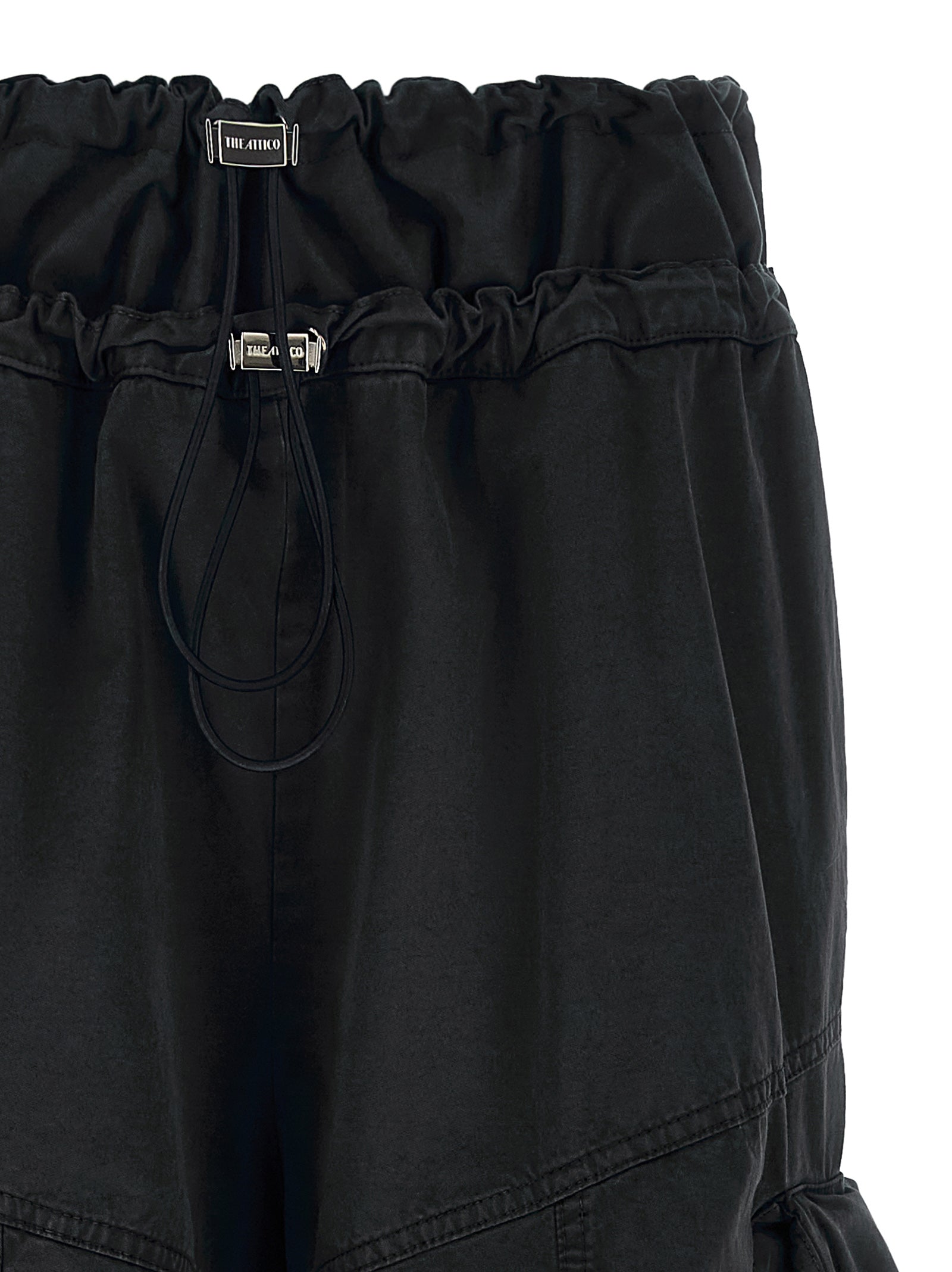 Black Cotton Cargo Pants