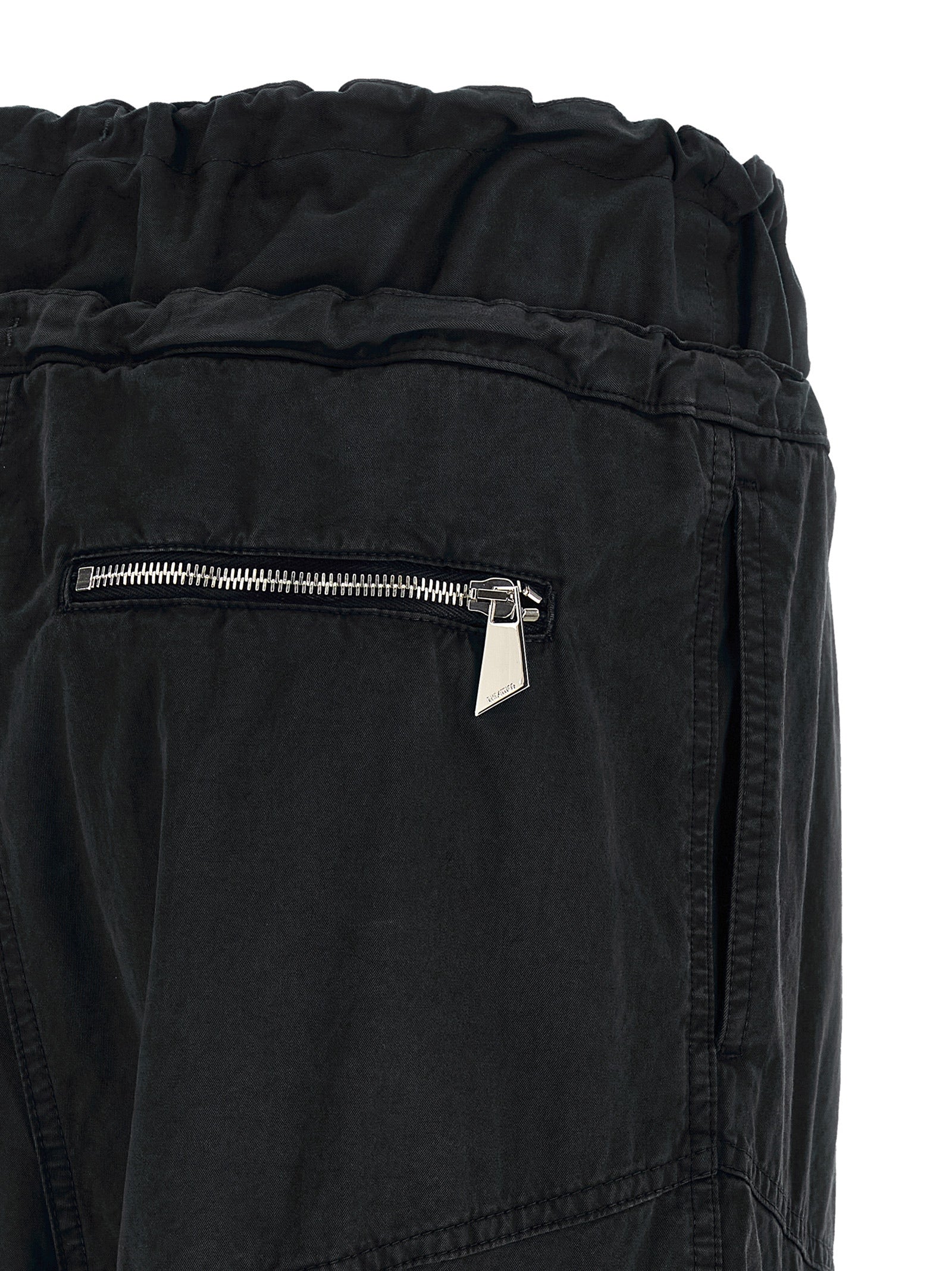 Black Cotton Cargo Pants