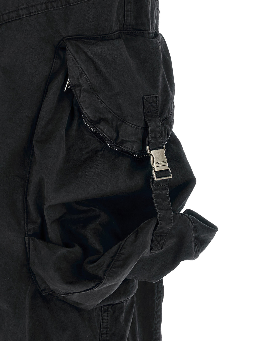 Black Cotton Cargo Pants
