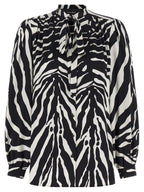 Bicolor Silk Blouse