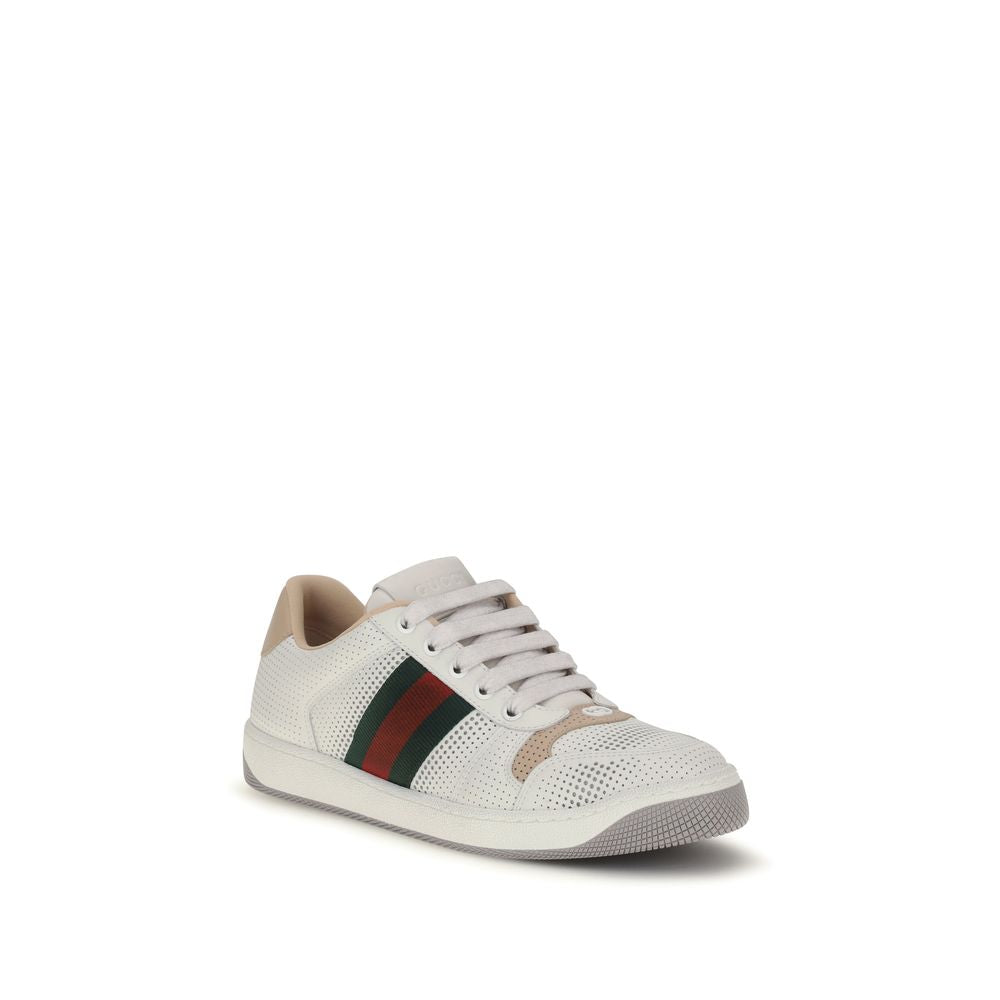 White Calf Leather Bos Taurus Athletic Sneakers