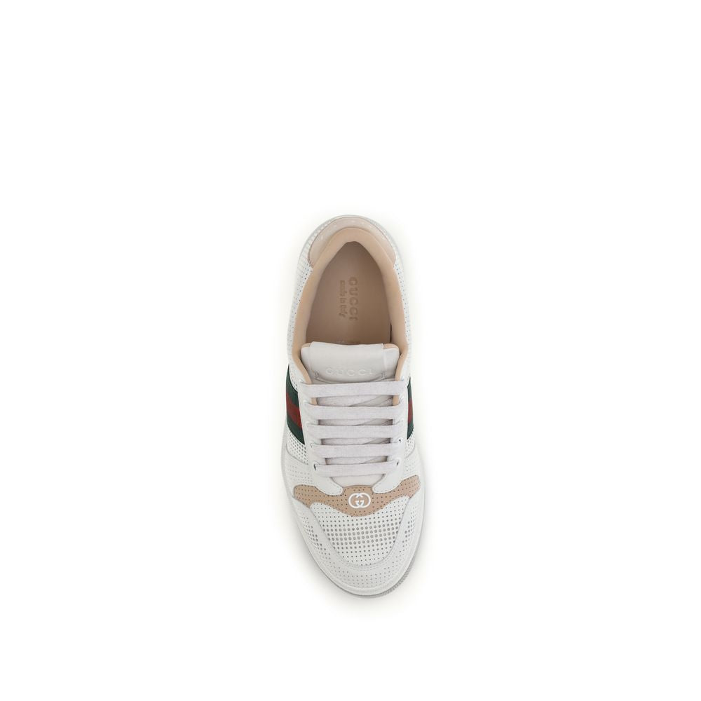 White Calf Leather Bos Taurus Athletic Sneakers