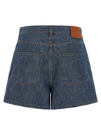 Blue Cotton Bermuda Shorts