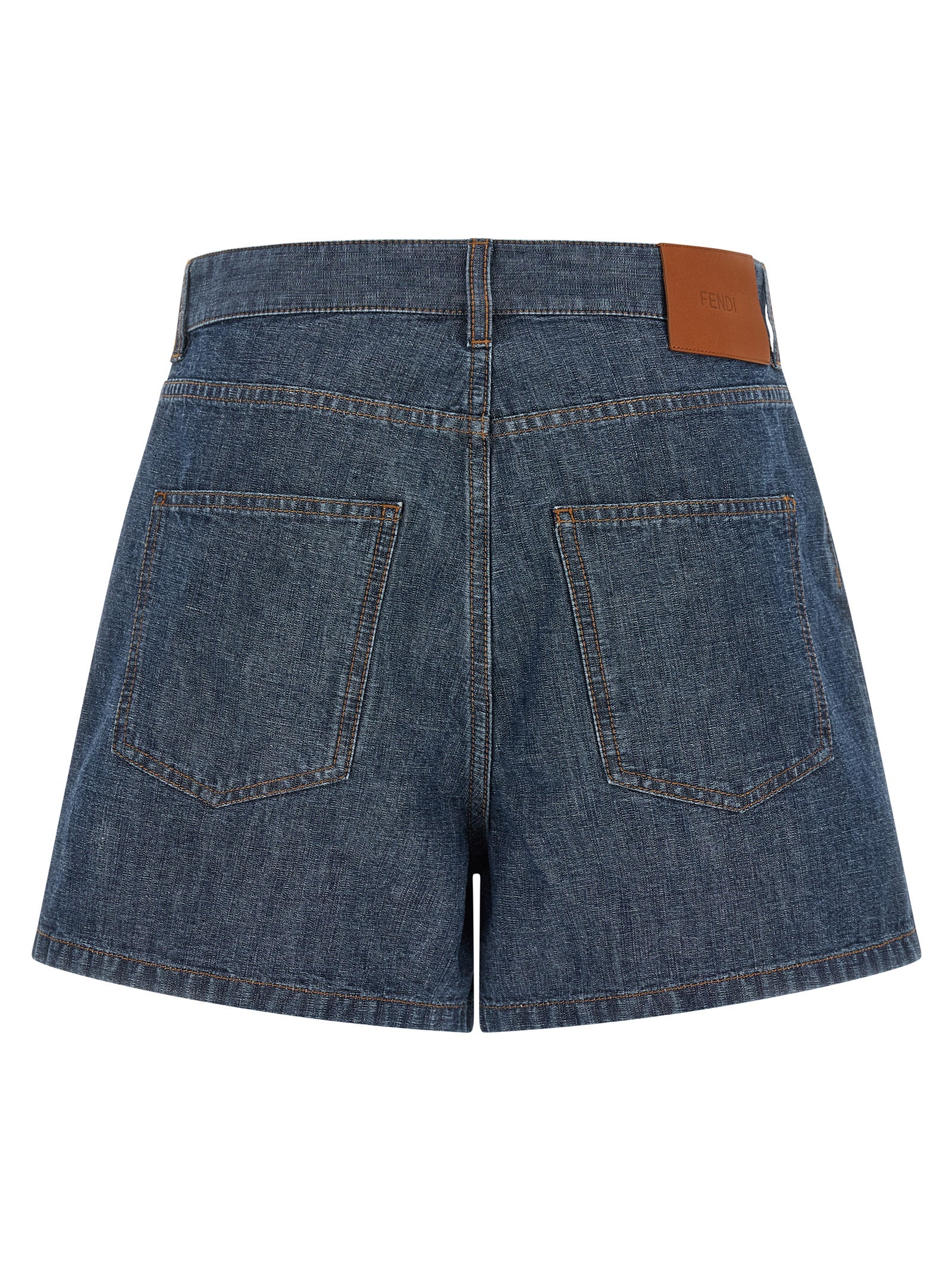 Blue Cotton Bermuda Shorts