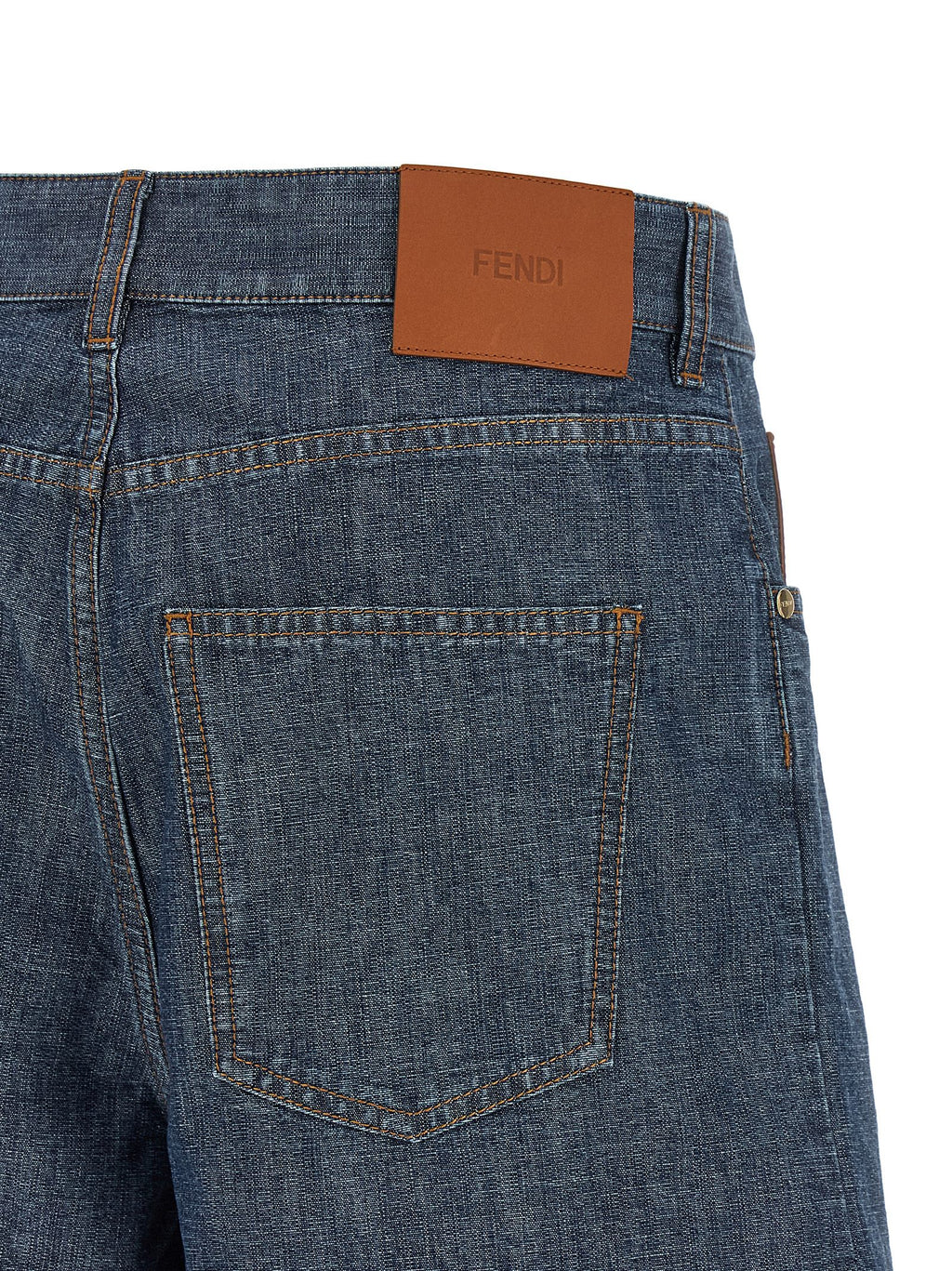 Blue Cotton Bermuda Shorts