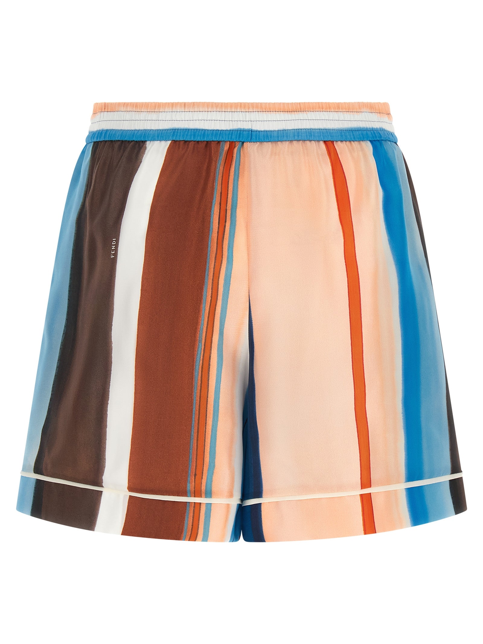 Multicolor Silk Bermuda Shorts