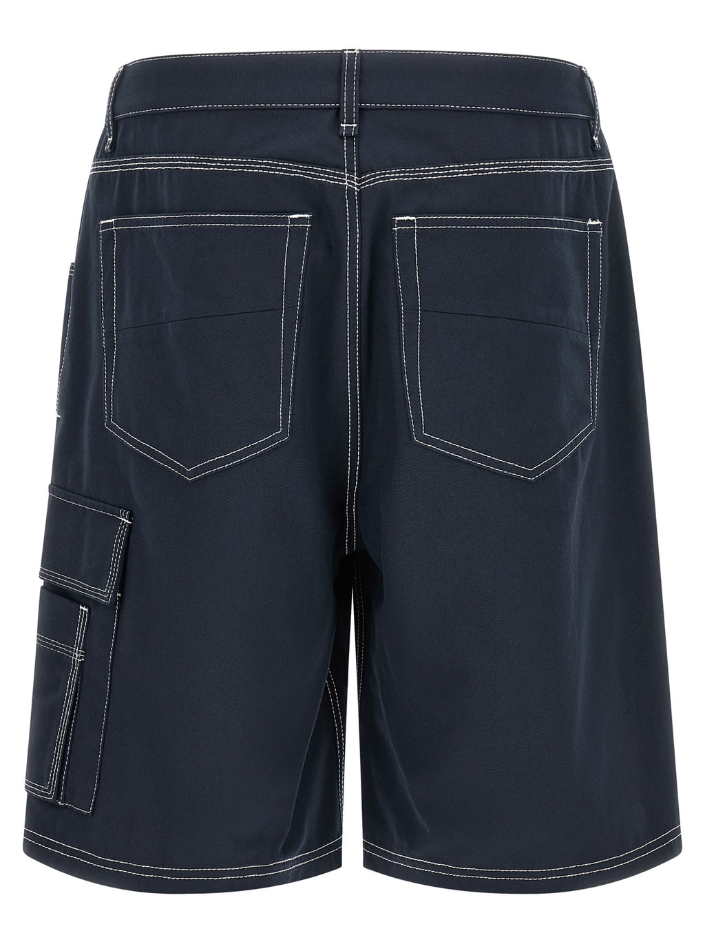 Blue Cotton Bermuda Shorts