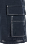 Blue Cotton Bermuda Shorts
