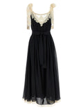 Bicolor Cotton Long Dress
