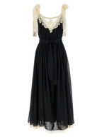 Bicolor Cotton Long Dress