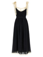 Bicolor Cotton Long Dress