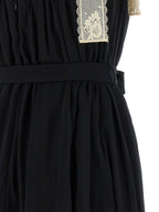 Bicolor Cotton Long Dress