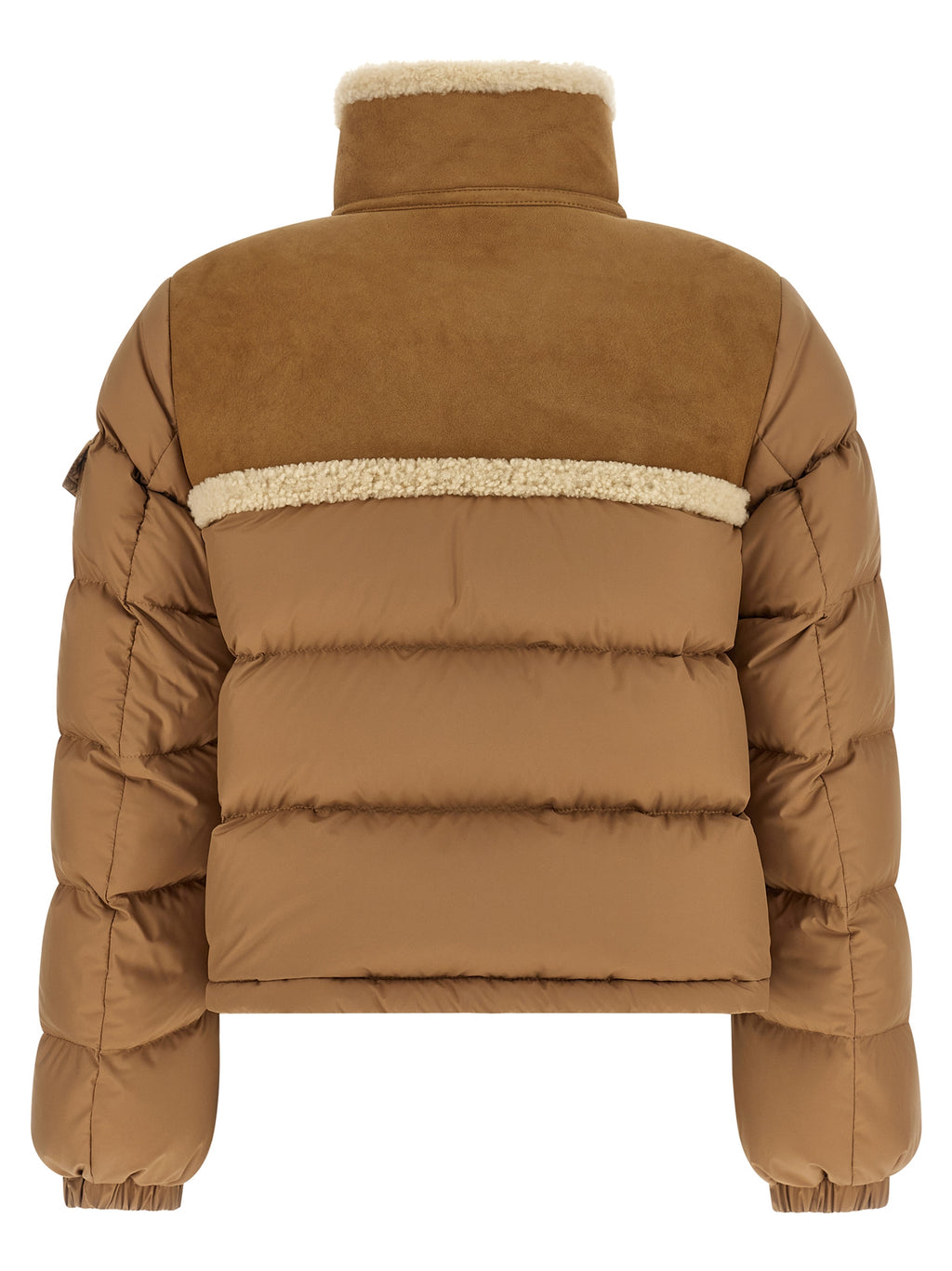 Beige Polyester Full-Length Jacket