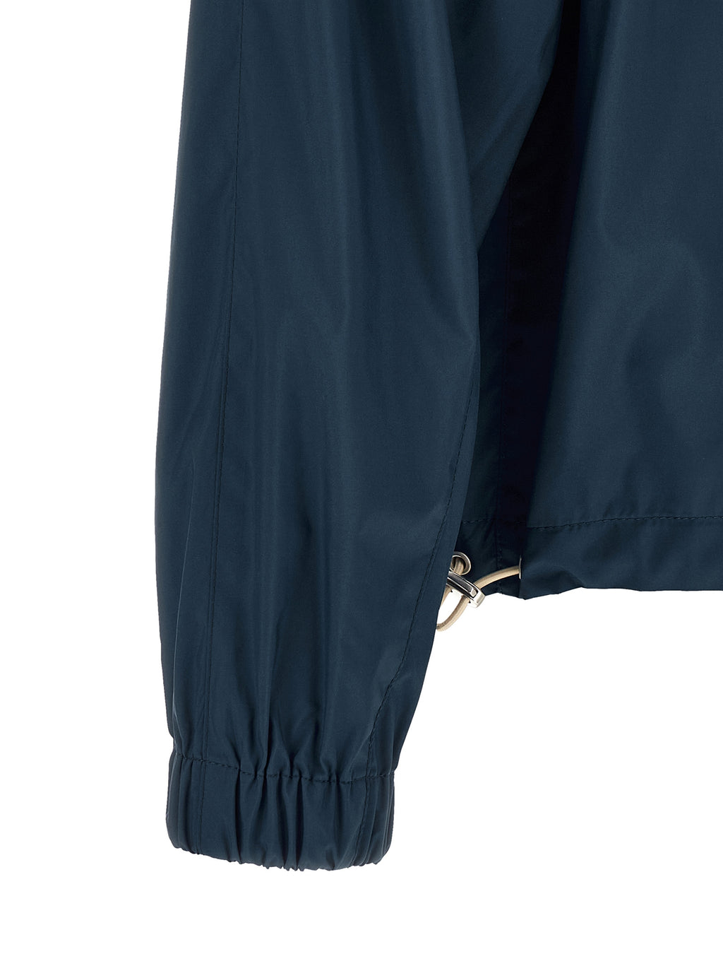 Blue Polyester Full-Length Jacket
