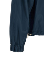 Blue Polyester Full-Length Jacket