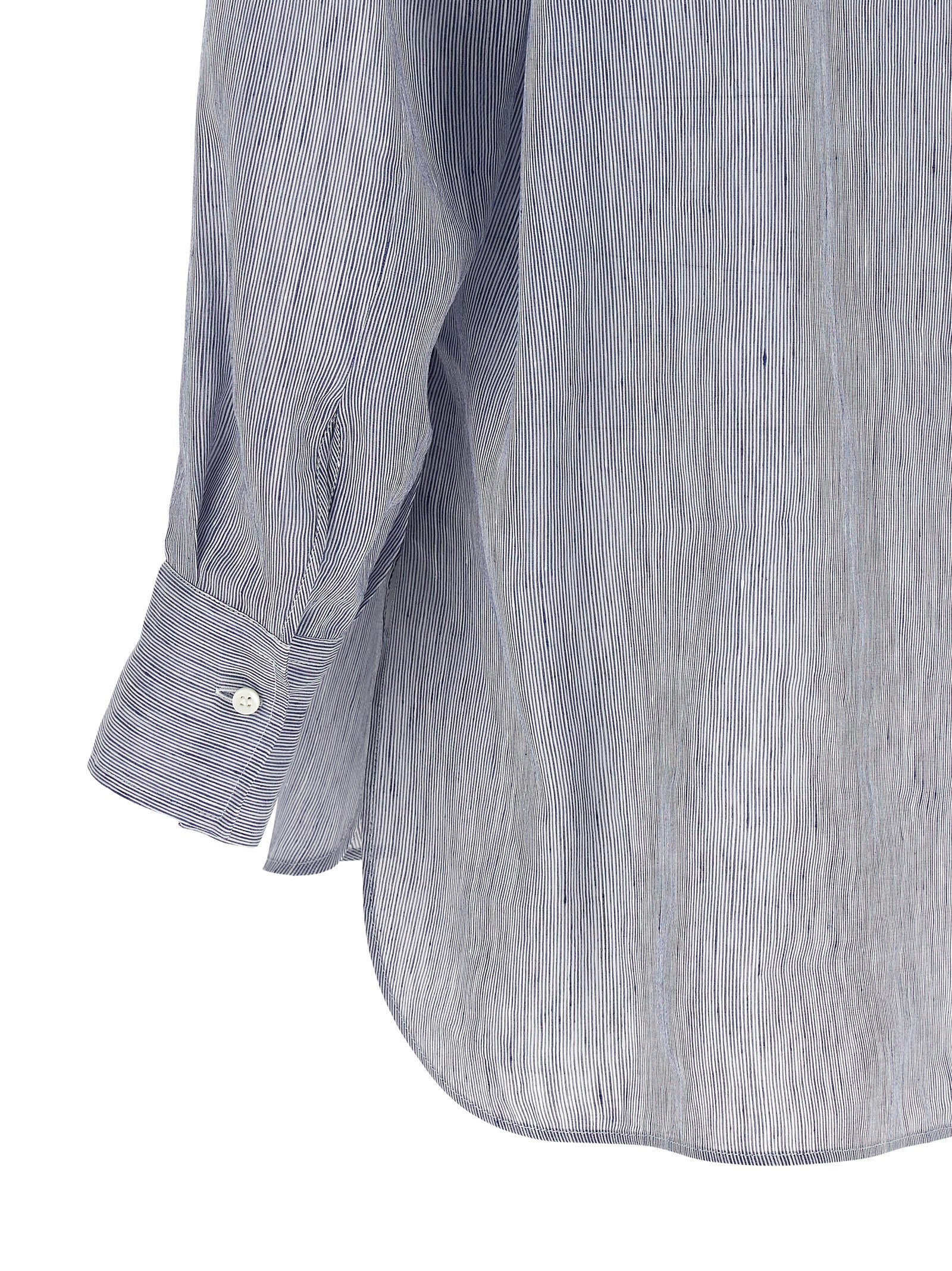 Blue Linen Blouse