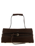 Brown Calfskin Shoulder Bag