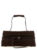 Brown Calfskin Shoulder Bag