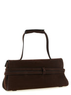 Brown Calfskin Shoulder Bag