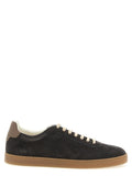 Gray Calfskin Low Top Sneakers