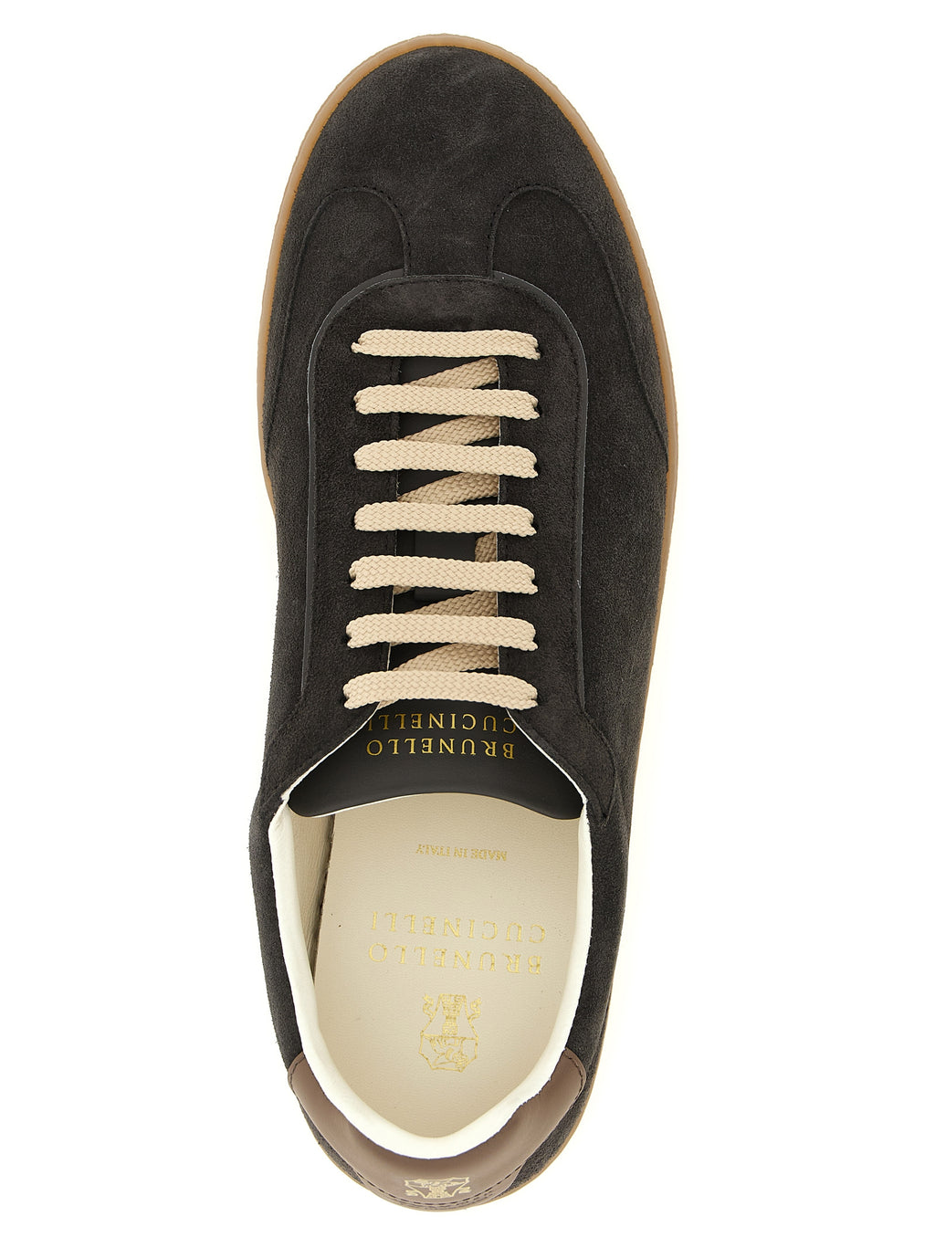 Gray Calfskin Low Top Sneakers