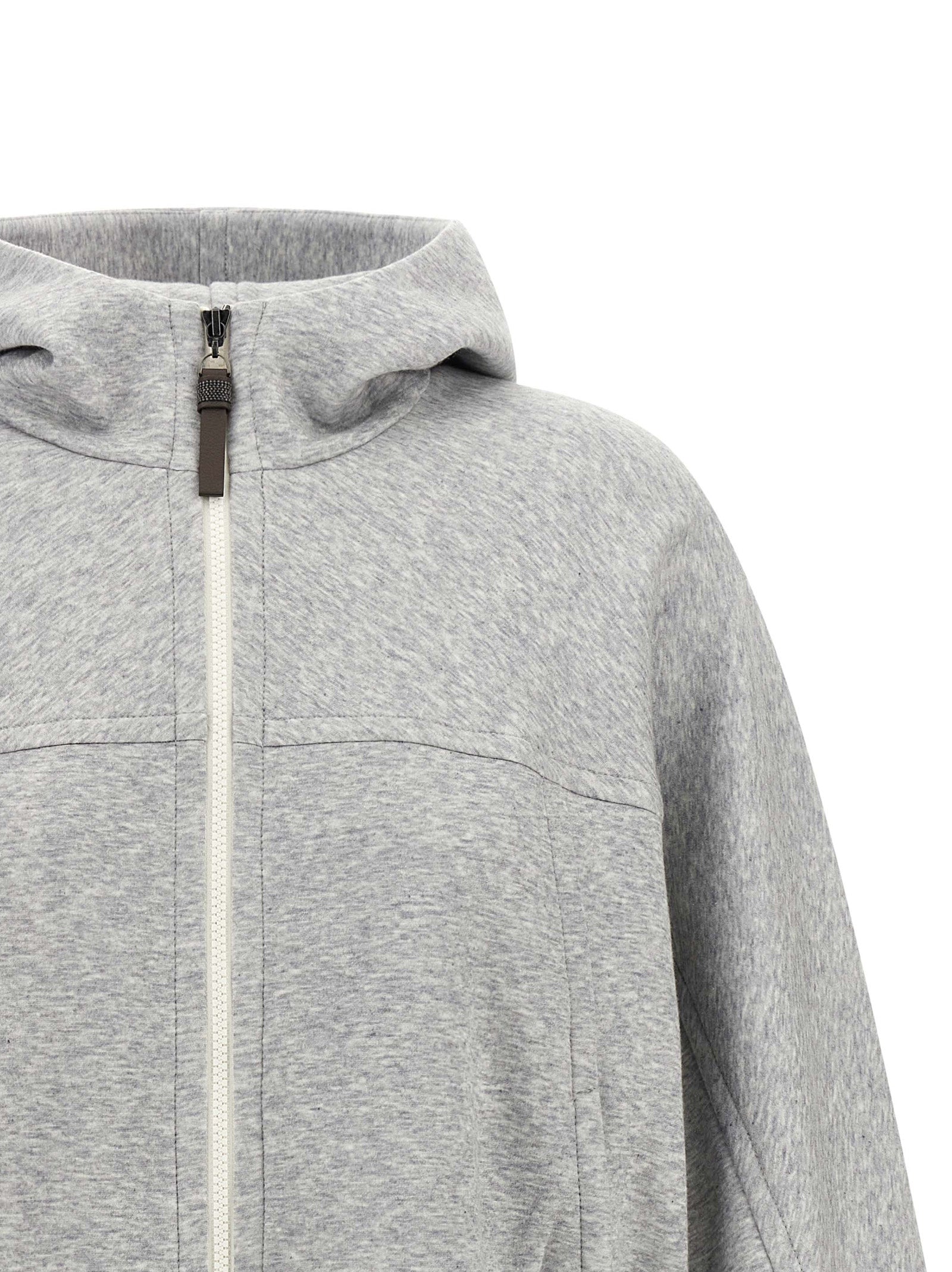 Gray Cotton Hoodie
