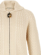 White Cotton Cardigan