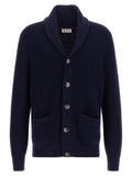 Blue Cotton Cardigan
