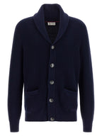 Blue Cotton Cardigan