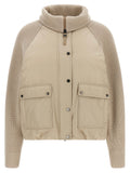Beige Cotton Full-Length Jacket