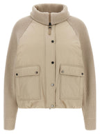 Beige Cotton Full-Length Jacket