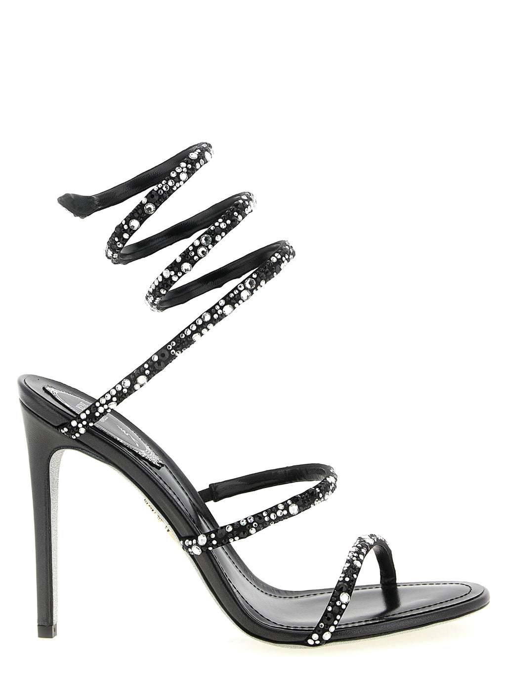 Bicolor Viscose Stiletto Heel Sandals