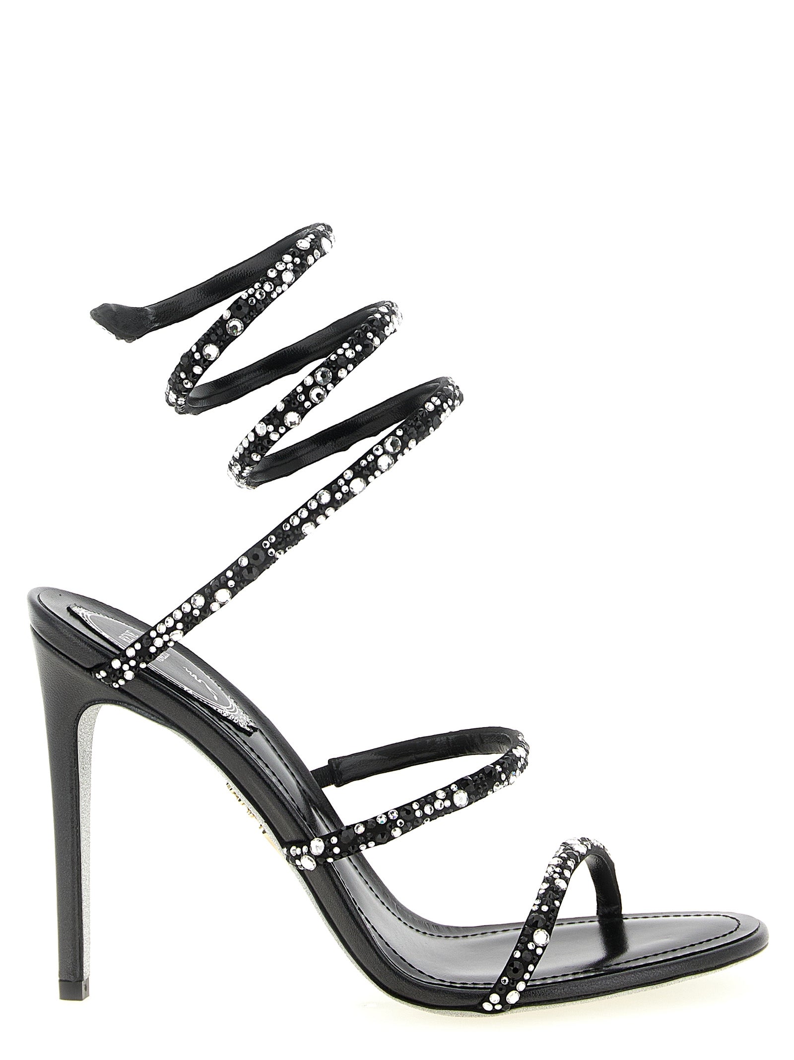 Bicolor Viscose Stiletto Heel Sandals