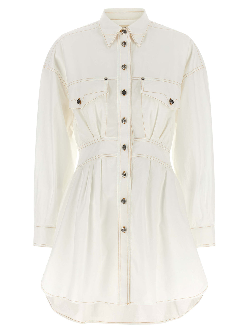 White Cotton Short Dress