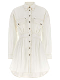 White Cotton Short Dress