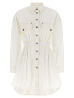 White Cotton Short Dress