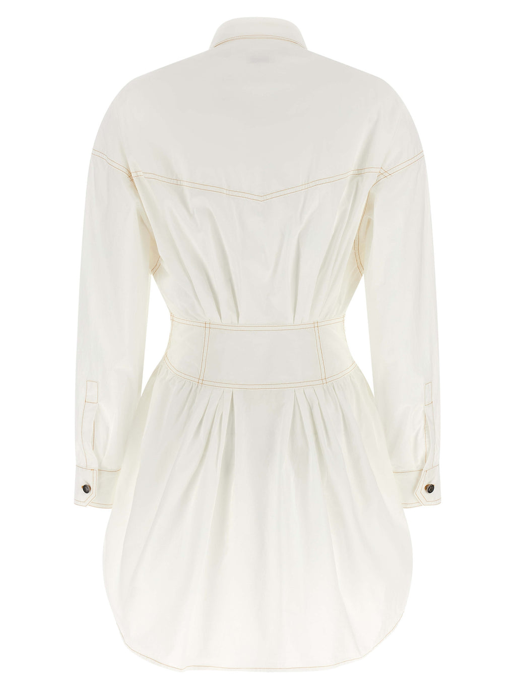 White Cotton Short Dress