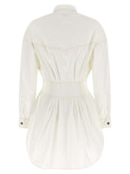 White Cotton Short Dress