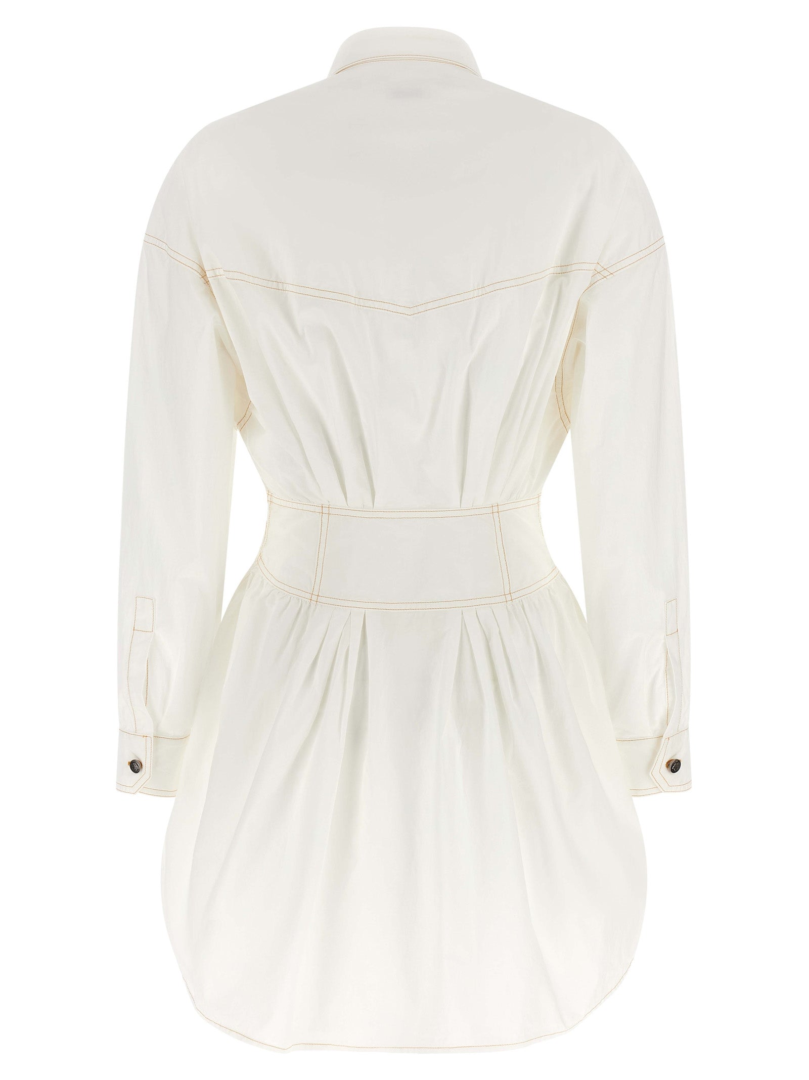 White Cotton Short Dress