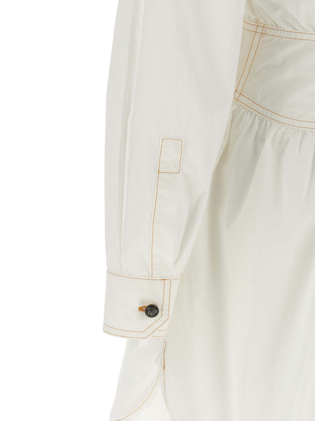 White Cotton Short Dress