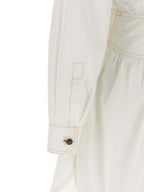 White Cotton Short Dress