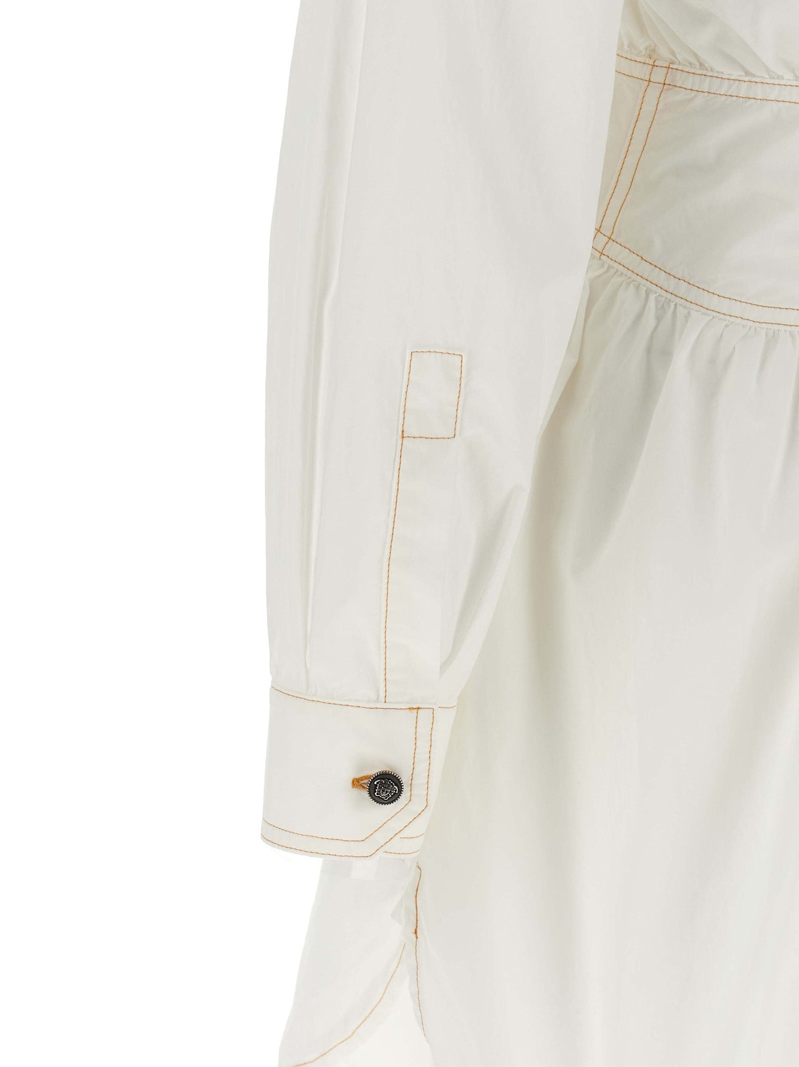 White Cotton Short Dress