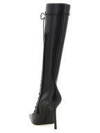 Black Lamb Leather Over The Knee