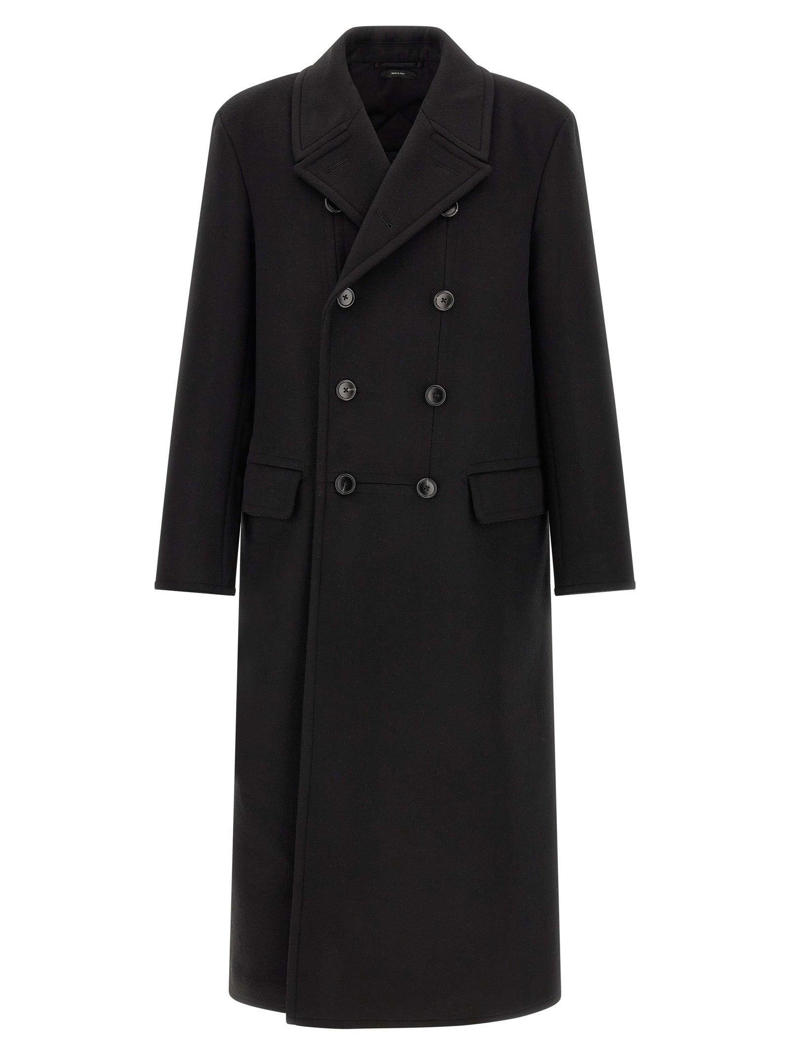 Black Virgin Wool Coat