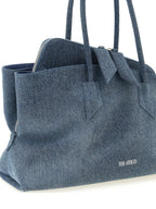 Blue Cotton Shoulder Bag
