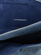 Blue Cotton Shoulder Bag